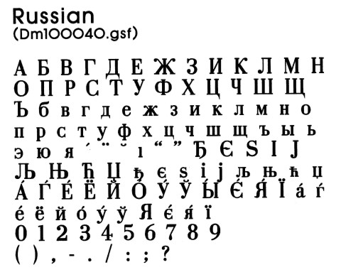 russian font report